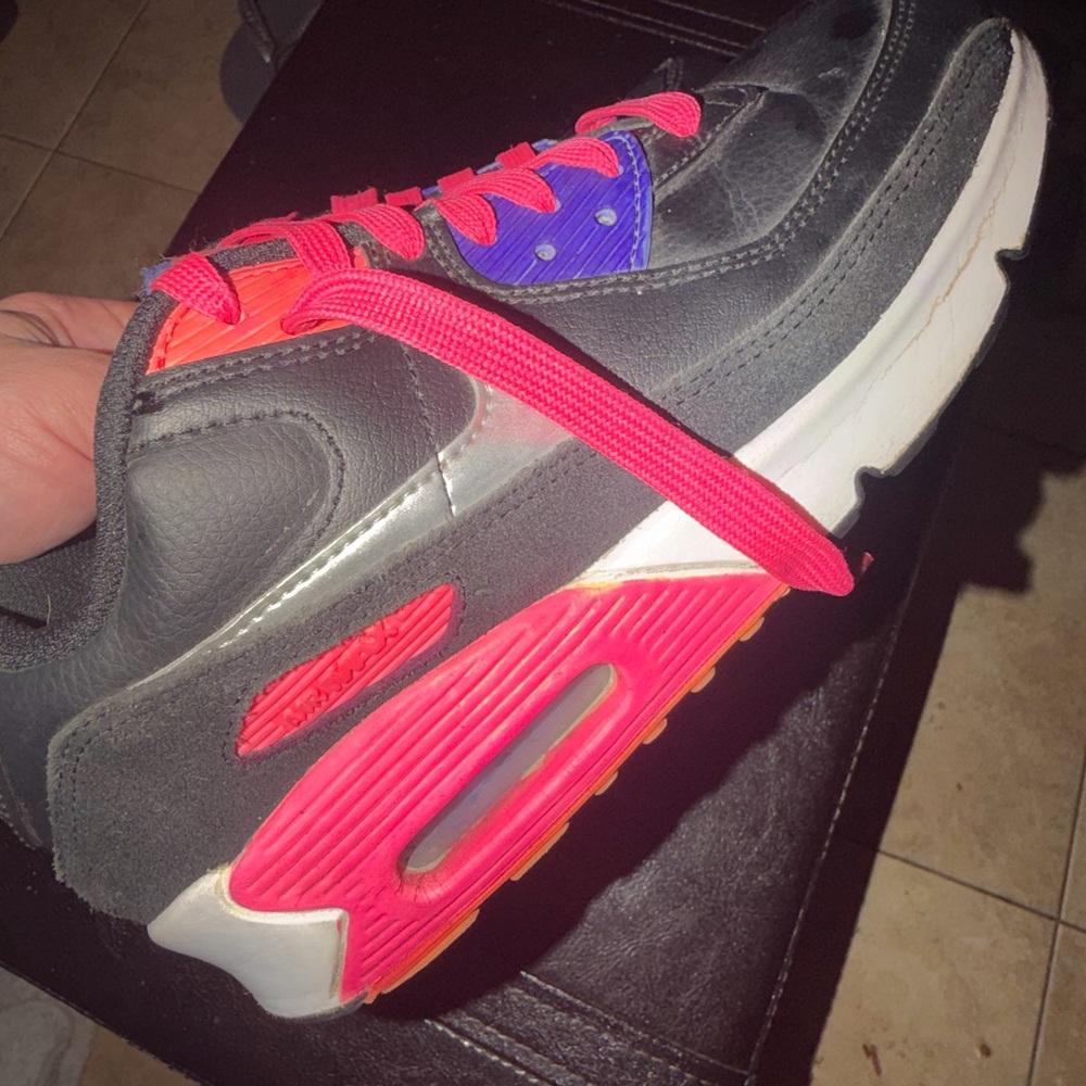 Black air max 90s with Hot Pink & Purple Accents